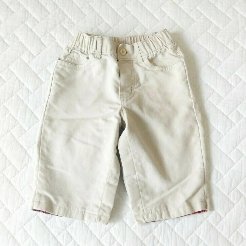 Baby Gap 6-12 Months Plaid Lined Khakis